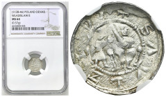 Medieval coins 
POLSKA / POLAND / POLEN / SCHLESIEN / GERMANY

Władysław II Wygnaniec. (1138-1146). Denar NGC MS64 (2MAX) 
AW: Rycerz z mieczem na...