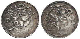 Medieval coins 
POLSKA / POLAND / POLEN / SCHLESIEN / GERMANY

Władysław II Wygnaniec (1138-1146). Denar 
AW: Książę z mieczem na tronie, obok gie...