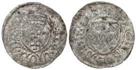 Medieval coins 
POLSKA / POLAND / POLEN / SCHLESIEN / GERMANY

Kazimierz IV Jagiellończyk (1446-1492). Schilling / Szelag, Gdansk / Danzig 
AW: Ta...