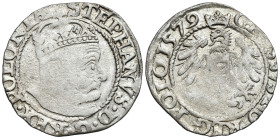 Stephan Batory 
POLSKA/ POLAND/ POLEN / POLOGNE / POLSKO

Stefan Batory. Groschen (Grosz) 1579, Olkusz – RARITY 

Charakterystyczna emisja z Orłe...