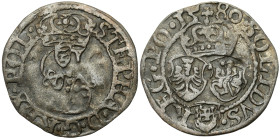 Stephan Batory 
POLSKA/ POLAND/ POLEN / POLOGNE / POLSKO

Stefan Batory. Schilling / Szelag, 1580, Olkusz - herb Jastrzębiec - RARITY 

Bardzo rz...