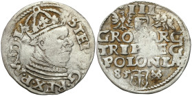 Stephan Batory 
POLSKA/ POLAND/ POLEN / POLOGNE / POLSKO

Stefan Batory. Trojak 1585, Poznan / Posen - RARE 

Rzadszy trojak poznański. Wariant z...