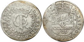 John II Casimir 
POLSKA/ POLAND/ POLEN / POLOGNE / POLSKO

Jan II Kazimierz. Tymf (złotówka) 1666, Bydgoszcz 

Egzemplarz wybity zużytym stemplem...