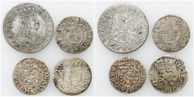 John II Casimir 
POLSKA/ POLAND/ POLEN / POLOGNE / POLSKO

Polska. Szostak (6 Groschen - Groszy) 1667, półtorak 1622, 1634, 1630, 4 piecesi 

Zes...