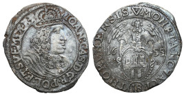 John II Casimir 
POLSKA/ POLAND/ POLEN / POLOGNE / POLSKO

Jan II Kazimierz. Ort (18 groszy) Groschen 1655, Toruń 
AW: Popiersie króla w koronie i...