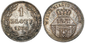 Free City of Krakow
POLSKA / POLAND / POLEN / RUSSIA / RUSSLAND / РОССИЯ

Wolne Miasto Kraków / Cracow. 1 zloty 1835, Wiedeń 
AW: Herb Krakowa u g...