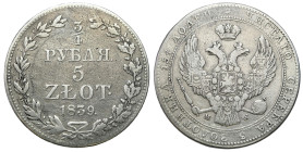 Poland XIX century / Russia 
POLSKA / POLAND / POLEN / RUSSIA / RUSSLAND / РОССИЯ

Polska XIX w./Rosja. Nicholas I. 3/4 Rubel (Rouble) (Rouble) = 5...