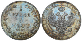 Poland XIX century / Russia 
POLSKA / POLAND / POLEN / RUSSIA / RUSSLAND / РОССИЯ

Polska XIX w./Rosja. Nicholas I. 3/4 Rubel (Rouble) (Rouble) = 5...