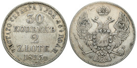 Poland XIX century / Russia 
POLSKA / POLAND / POLEN / RUSSIA / RUSSLAND / РОССИЯ

Polska XIX w./Rosja. Nicholas I. 30 Kopek (kopeck) = 2 zloty 183...