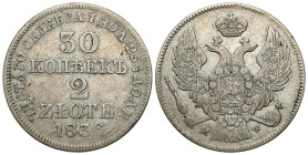 Poland XIX century / Russia 
POLSKA / POLAND / POLEN / RUSSIA / RUSSLAND / РОССИЯ

Polska XIX w./Rosja. Nicholas I. 30 Kopek (kopeck) = 2 zloty 183...