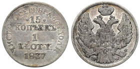 Poland XIX century / Russia 
POLSKA / POLAND / POLEN / RUSSIA / RUSSLAND / РОССИЯ

Polska XIX w./Rosja. Nicholas I. 15 Kopek (kopeck) = 1 zloty 183...