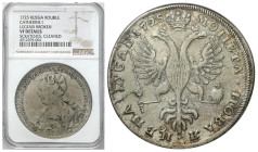 Russia 
RUSSIA / RUSSLAND / РОССИЯ

Russia. Catherine I. Rubel (Rouble) 1725, St. Petersburg NGC VF 
AW: Popiersie Carycy w lewo, napis wokół
RW:...