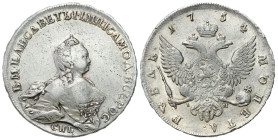 Russia 
RUSSIA / RUSSLAND / РОССИЯ

Russia. Elizabeth. Ruble 1754 СПБ-IМ, St. Petersburg 
AW: Popiersie carycy w prawo, w małej koronie, legenda o...