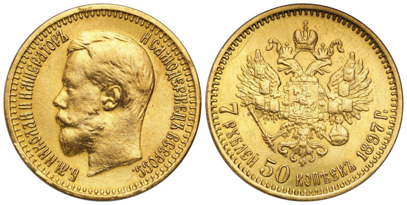 Russia 
RUSSIA / RUSSLAND / РОССИЯ

Rosja. Nicholas II. 7 1/2 Rubel (Rouble) ...