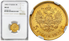 Russia 
RUSSIA / RUSSLAND / РОССИЯ

Rosja, Nicholas II. 5 Rubel (Rouble) 1898 AT, Petersburg NGC MS63 
AW: Głowa cara w lewo, legenda otokowa
RW:...