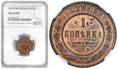 Russia 
RUSSIA / RUSSLAND / РОССИЯ

Rosja. Nicholas II. 1 kopiejka 1899 CNB, Petersburg NGC MS65 RB - PIĘKNA 

Pięknie zachowana moneta co został...