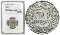 Second Polish Republic - A unique collection of penny coins, part 2
POLSKA / POLAND / POLEN / POLOGNE / POLSKO

II RP. 50 groszy 1923 NGC MS65+ PRO...