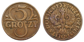 Second Polish Republic - A unique collection of penny coins, part 2
POLSKA / POLAND / POLEN / POLOGNE / POLSKO

II RP. 5 groszy 1934 - NAJRARE YEAR...
