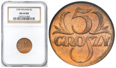 Second Polish Republic - A unique collection of penny coins, part 2
POLSKA / POLAND / POLEN / POLOGNE / POLSKO

II RP. 5 groszy 1939 NGC MS64 RB 
...
