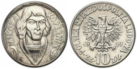 Probe coins Polish People Republic (PRL) and Poland
POLSKA / POLAND / POLEN / PROBA / PATTERN

PRL. PROBA / PATTERN Nikiel 10 zlotych 1959 - Mikoła...