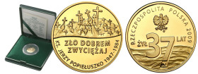 Polish Gold Coins since 1949
POLSKA / POLAND / POLEN / POLOGNE / POLSKO

III RP. 37 zlotych 2009, ks. Jerzy Popiełuszko 

Piękny, menniczy egzemp...