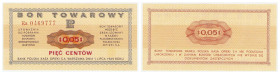 PEKAO merchandise vouchers
POLSKA / POLAND / POLEN / POLOGNE / POLSKO

Bank PEKAO S.A. Bon na 5 cent 1969 seria Ea 

Pięknie zachowane.

Detail...