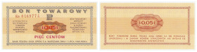 PEKAO merchandise vouchers
POLSKA / POLAND / POLEN / POLOGNE / POLSKO

Bank PEKAO S.A. Bon na 5 cent 1969 seria Ea 

Lekkie zagniecenie.

Detai...