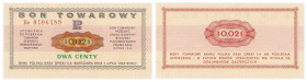 PEKAO merchandise vouchers
POLSKA / POLAND / POLEN / POLOGNE / POLSKO

Bank PEKAO S.A. Bon na 2 cent 1969 seria Eo – BEAUTIFUL 

Pięknie zachowan...