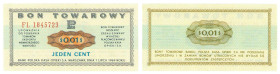 PEKAO merchandise vouchers
POLSKA / POLAND / POLEN / POLOGNE / POLSKO

Bank PEKAO S.A. Bon na 1 cent 1969 seria FL 

Pięknie zachowany.

Detail...