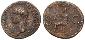 Ancient coins: Roman Empire (Rome)
Roman Empire. Caligula (37-41). As 37-38, Rom 
AW: Głowa cesarza w lewo, C CAESAR AVG GERMANICVS PON M TR POT
RW...