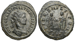 Ancient coins: Roman Empire (Rome)
Roman Empire, Diocletian (284305). Coin Antoninate 

Patyna.&nbsp;

Details: Brąz 
Condition: 3 (VF) 
Litera...