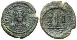 Byzantium
Maurice Tiberius (582-602). ? 10 Nummi, Catania, year 2 (583/4) - decanumium 

Oliwkowa patyna.

Details: 3,82 g 
Condition: 2 (EF) 
...