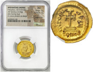 Byzantium
Byzantium. Heraclius 610-641. Solidus 610-613, Constantinople NGC Au 4/5 3/5 
AW: Popiersie na wprost, w otoku: D N HERACLIUS P P PP AVG ...