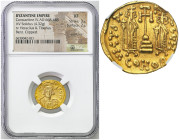 Byzantium
Byzantium. Constantine IV Pogonatus 668-685. Solidus 674-681, Constantinople NGC XF 3/5 2/5 
AW: Popiersie cesarza na wprost, w otoku: dN ...