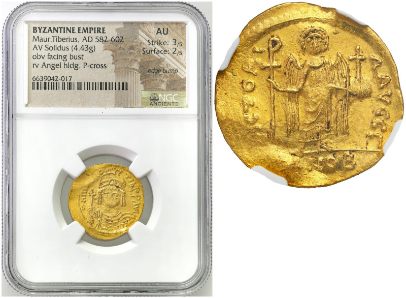 Byzantium
Byzantium. Mauricius Tiberius (582-602). Solidus, Constantinople NGC ...
