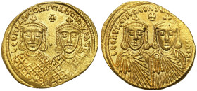 Byzantium
Byzantium, Constantine VI, Leo III, Constantine V and Leo IV (780-787). Solidus 780787, Constantinople 
AW: Popiersia na wprost Leona IV i...
