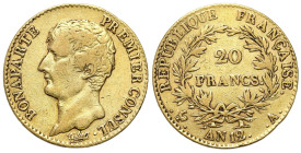 France
France, Napoleon Bonaparte (18041815). 20 francs AN 12 (1804) A, Paris 

Resztki połysku.

Details: 6,45 g Au 
Condition: 3/3+ (VF/VF+) ...