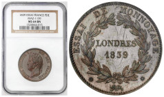 France
France. TEST / ESSAI. 10 centimes 1839 NGC MS64 BN - BEAUTIFUL 
AW: Głowa władcy w lewo, w otoku legenda:LOUIS PHILIPPE I ROI DES FRANCAIS;
...