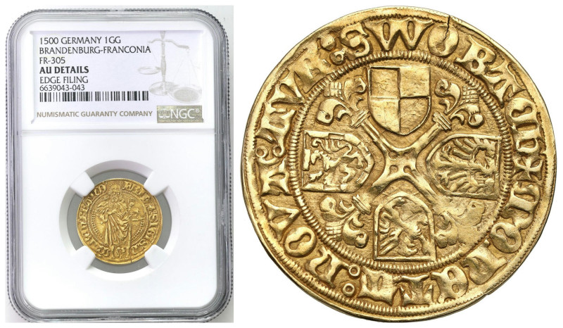 Germany
Germany, Brandenburg-Franken. Friedrich and Sigismund (1486-1495). NGC ...