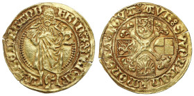 Germany
Germany, Brandenburg-Franconia. Friedrich and Sigismund (1486-1495). Goldgulden, Schwabach 
AW: Stojący na wprost Jan Chrzciciel, pomiędzy n...