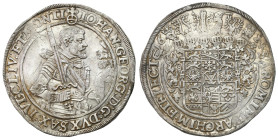 Germany
Germany, Saxony, John George I, Dresden Thaler 1624 
AW: półpostać władcy w zbroi, trzymająca hełm i miecz, w prawo, w otoku zewnętrznym leg...