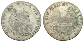Germany
Germany, Prussia. Frederick William II (1786-1797). Talar 1791 B, Wrocaw 

Zielonkawa patyna, osad.&nbsp;&nbsp;

Details: 22,18 g Ag 
Co...
