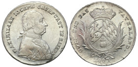 Germany
Germany, Bavaria. Maximilian IV Joseph (17991825). Thaler 1803, Munich - RARE 

Sporo połysku e tle, ryski na rewersie.&nbsp;Rzadszy talar....