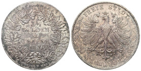 Germany
Germany. 3 1/2 Gulden - 2 thalers 1854, Frankfurt 

Bardzo ładny egzemplarz z wiekową patyną, delikatnym połyskiem menniczym. Ciekawszy i r...