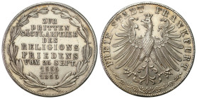Germany
Germany. Thaler 1855, Frankfurt 

Talar wybity z okazji 300 rocznicy zgody religijnej w Augsburgu. Nakład 31.834 sztuk.Piękny egzemplarz, i...