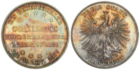 Germany
Germany. Thaler 1859, Frankfurt PROOF LIKE 

Wybity na 100-lecie urodzin Friedricha Schillera.Moneta o prezencji lustrzanki!Wspaniale zacho...