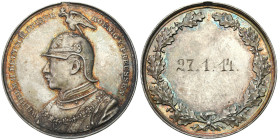 Germany
Germany, Wilhelm II (18881918). Award medal 1914 

Na strone odwrotnej wygrawerowana data 27.1.14.Pięknie zachowany, ale z usuniętym uszkie...