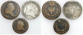 Germany
Germany, Prussia. Frederick William II (17861797). 4 grosze 1796 A, Berlin, 1 and 3 grosze 1797 B, Wrocaw 

Obiegowe sztuki.

Details: Ag...