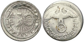 Germany
Germany, Third Reich. Replacement money - 50 pfennig Deutsches Spielgeld 

Ciekawy pieniądz zastępczy.&nbsp;Trudno doszukać się notowań auk...