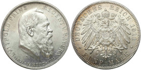 Germany
Germany, Bavaria. 5 Marek 1911 D, Munich 

Moneta wybita na 90 rocznicę urodzin Luitpolda.Pięknie zachowana moneta.&nbsp;&nbsp;&nbsp;

De...